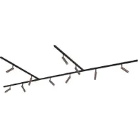 QAZQA Moderne skinnesystem med 10 spotlights mørk bronse 1-fase - Slimline Uzzy