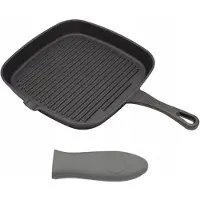Brunbeste grillpanne i støpejern 24 x 24 cm BB-2668