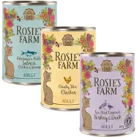 Rosie's Farm Sparepakke Adult 12 x 400 g - Mix-pakke (3 sorter)