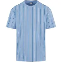 Urban Classics Printed Pinstripe T-skjorte blå