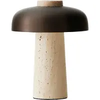 Audo Copenhagen Audo bordlampe, sand/bronse, stein, 24,5 cm