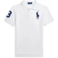 Ralph Lauren Polo - Hvit m. Navy - - 8 år (128) - Polo