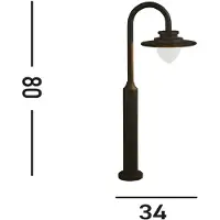 Searchlight LED-gatelampe Texas, IP54, grafittfarget, høyde 80 cm