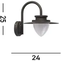 Searchlight Utendørs LED-vegglampe Texas, IP54, grafittfarget, metall
