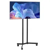 Vevor TV-stativ med hjul, mobil TV-tralle for 32–65 tommers skjermer, høydejusterbar, bærbar skjermstativ med hjul, holder opptil 36 kg for stue, soverom, kontor, utendørs, maks. VESA 400x400 mm