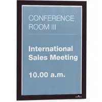 Durable DURAFRAME A4 - Self-adhesive infoframe - Magnetic closing - RETAIL PACK - BLACK