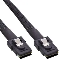 Intos 27624, 0,5 m, Mini SAS SFF-8087 male, Mini-SAS 36pin SFF-8087, Hankjønn/hankjønn, Sort, 40 g