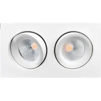 SG ARMATUREN A/S Downlight Junistar Lux Square 2x7W 2700K, 1080 lumen, hvid