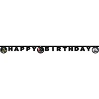 Decorata Party Happy Bursdag Banner - Star Wars Galaxy - - OneSize - Flaggbanner