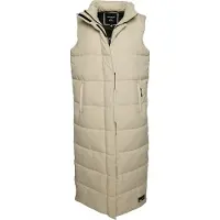Superdry for woman. W5011482A Ripstop beige quilted waistcoat long beige (S), Casual, Polyester, Sustainable