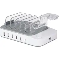 Deltaco DPS-0203 charging station - 4 x USB 2 x USB-C - 50 Watt