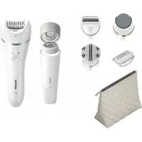 Philips Beauty Set Series 9000 BRE770/92 For hele kroppen, Hvit, 32 pinsetter, Keramisk, Mageområdet, Armhule, Back thigh, Bikini, Baken, Bryst, Dekolletage, Front thigh, Hode, Indre..., Armhuler, Ep