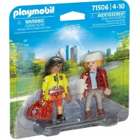Playmobil DuoPack - Ambulansepersonell med pasient - 71506 - 6 D - - OneSize - Lekefigur