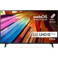 LG 43UT80006LA - 43 Diagonalklasse UT80 Series LED-bakgrunnsbelyst LCD TV - Smart TV - webOS - 4K UHD (2160p) 3840 x 2160 - HDR - Direct LED