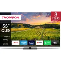 Thomson 55QG5C14 - 55 Diagonalklasse LED-bakgrunnsbelyst LCD TV - QLED - Smart TV - Google TV - 4K UHD (2160p) 3840 x 2160 - HDR - Quantum Dot, Direct LED - mørk grå