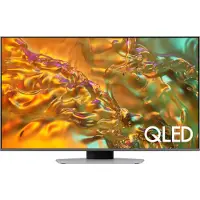 Samsung QE55Q80DAT - 55 Diagonalklasse Q80D Series LED-bakgrunnsbelyst LCD TV - QLED - Smart TV - Tizen OS - 4K UHD (2160p) 3840 x 2160 - HDR - Quantum Dot - eklipsesølv