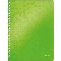 Leitz Notatbok WOW PP A4 Linjer 80 ark Grønn