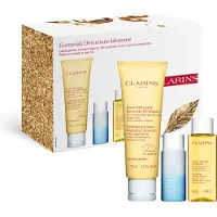 Clarins SET (VELVET CLEANSING MILK 200ML + INSTANT EYE MAKE-UP REMOVER 30ML + PURIFYING TONING LOTION 50ML)