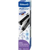 Pelikan 824477, Sort, Fyllesystem med patron, Blå, Rustfritt stål, Medium, Høyrehendt