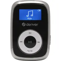 Denver MPS-316, MP3-spiller, 16 GB, LCD, svart, metallisk, hvit