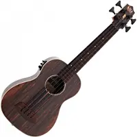 Kala Fretless U-Bass Electro-Acoustic Ukulele Striped Ebony