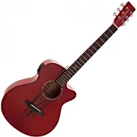 Tanglewood TA4CE Azure Super Folk Electro Acoustic Shimmering Red