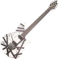 Evh Striped Series Wolfgang Special Black and White Satin - Ex Demo