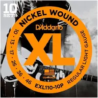 Daddario EXL110 Electric Guitar Strings 10-46 10 Pack