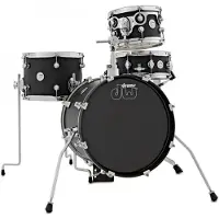 DW Drums DW Design Series 4pc 18 Mini-Pro Shell Pack Black Satin