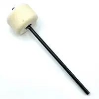 Danmar Bass Drum Pedal Beater - White Felt Black Shaft