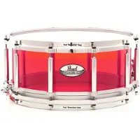 Pearl Crystal Beat 14" x 6.5" Free Floating Acrylic Snare Drum Ruby Red