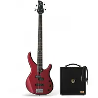 Yamaha TRBX174 Electric Bass Guitar Red Metallic & Eden Orbiter 8 Combo Amp