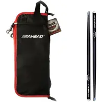 Ahead Drumstick Bag & Lars Ulrich Signature Sticks Black/Red