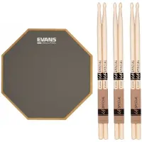 Evans RealFeel Apprentice Pad 7 & LA Special 5B Wood Tip Sticks