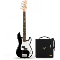 Squier Mini Precision Bass LRL Black & Eden Orbiter 8 Bass Combo Amp