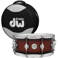 DW Drums DW Design Series 14" x 6" Snare Drum Tobacco Burst & Case