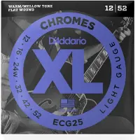 Daddario ECG25 12-52 Chromes Flat Wound Electric Guitar Strings