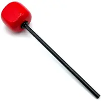 Danmar Red Hardwood Bass Drum Beater Angle Cut - Black Shaft