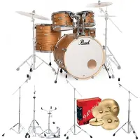Pearl Decade Maple 22 Am Fusion Drum Kit w/Hardware Satin Caramel Veil