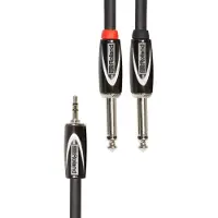 Roland 1/8 TRS - Dobbel 1/4 Kabel for Sammenkobling 5 fot/15 m