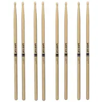Promark Classic Forward 7A Hickory Drumstick Oval Wood Tip 4-Pack