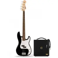 Squier Sonic Precision Bass LRL Black & Eden Orbiter 8 Bass Combo Amp
