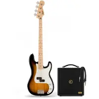 Squier Sonic Precision Bass MN 2 Color Sunburst & Eden Orbiter 8 Bass Combo Amp