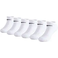 Nike Sokker - Ytelse Basic Lav - 6-pack - Hvit - - 23,5/27 - Sokker