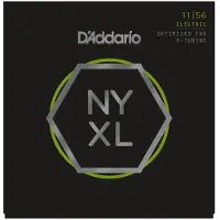 D'Addario NYXL1156 Nickel Wound Medium Top / Ex-Heavy Bottom 11-56