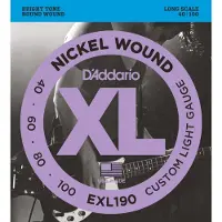 D'Addario EXL190 Bass Guitar Strings Custom Light 40-100 Long Scale