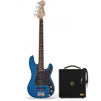 Squier Affinity Precision Bass PJ LRL Lake Placid Blue & Eden Orbiter 8 Bass Combo Amp