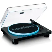 Lenco LS-50LEDBK Platespiller med Innebygde Høyttalere og Belysning