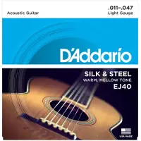 Daddario EJ40 Silk & Steel Acoustic Guitar Strings 11-47