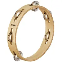 Nino Percussion by Meinl 8 Wood Tambourine 1 Row